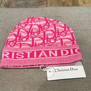 Hot Pink Logo Knit Beanie